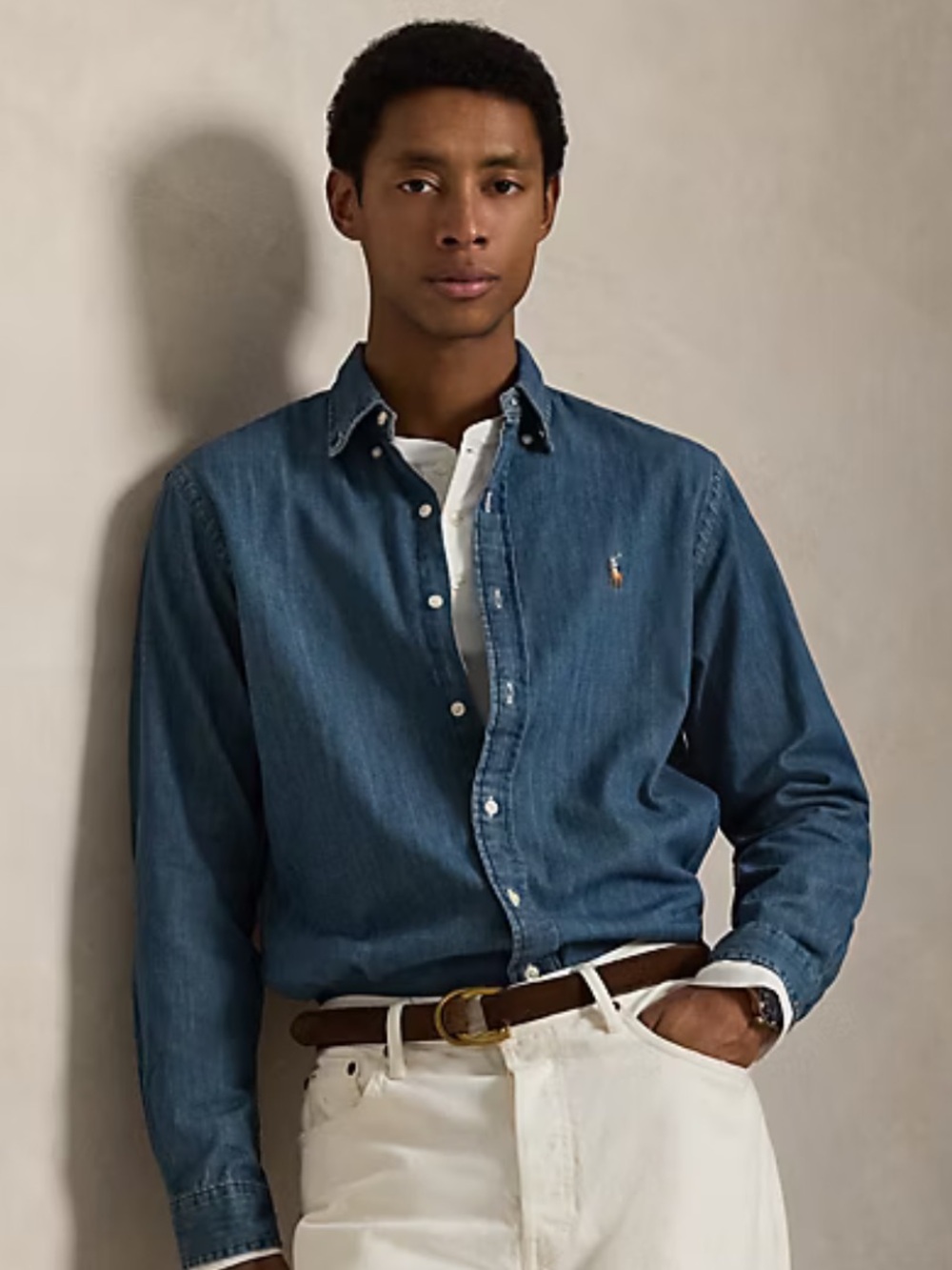 Polo by Ralph Lauren Men's Indigo Denim Button-Down Shirt Size Medium NWT